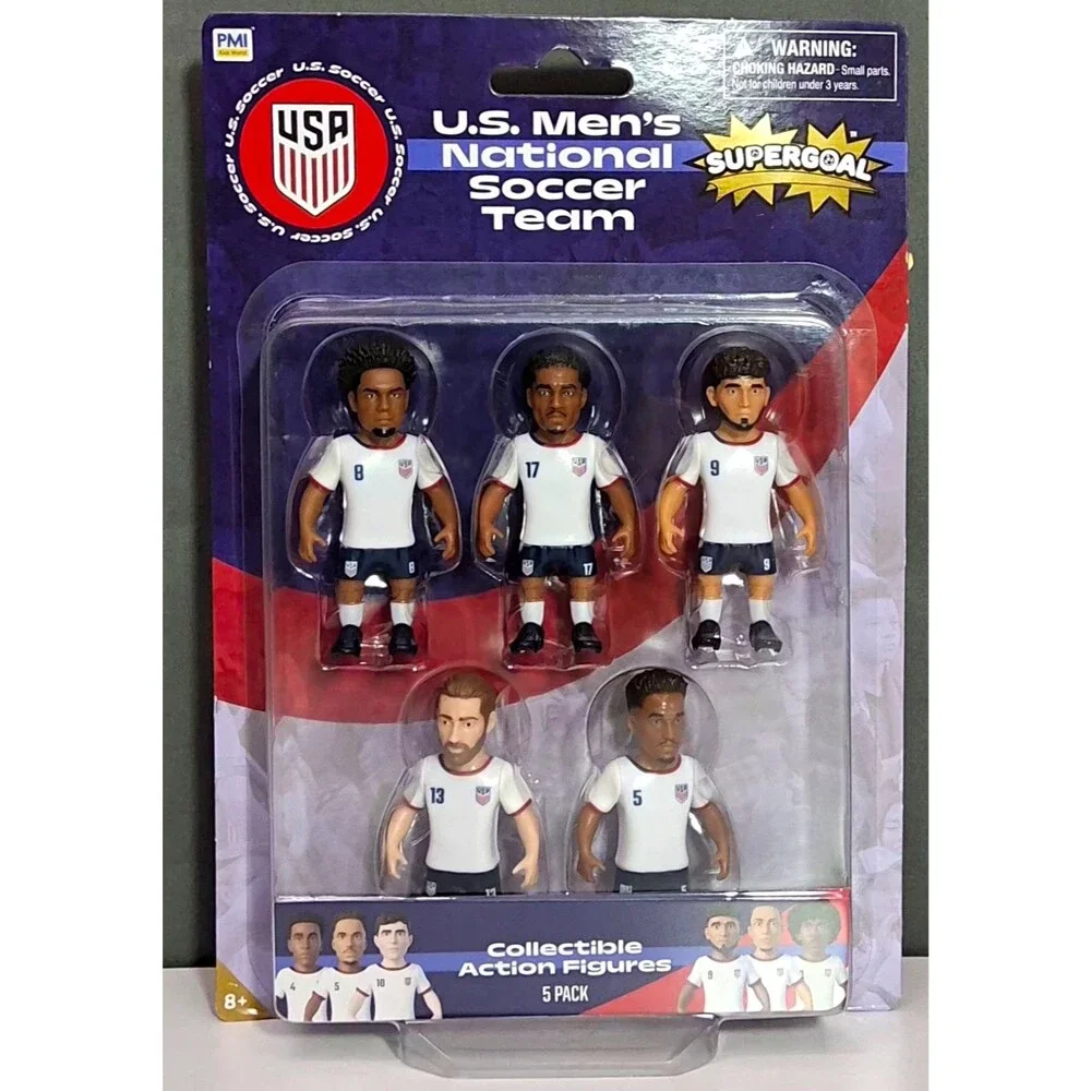 Supergoal USMNT Soccer Action Figures 5-Pack Boxed Ages 8+ U.S. Soccer